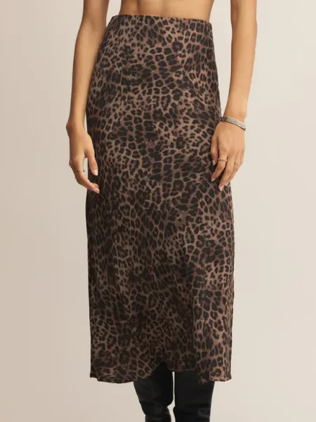 Desert Tan Izabel Leopard Skirt